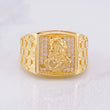 Anillo Rostro Cristo 9.7g / T10 Oro Amarillo 18K