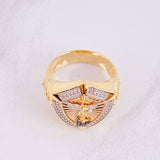 Anillo Medalla San Miguel Arcangel 10.8g / T11 Tres Oros 18K