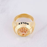 Anillo Circulo Corona 13.05g / T10 1/2 Dos Oros Amarillo Rosa 18K