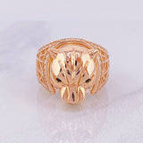 Anillo Pantera 11.9g / T11 1/4 Oro Rosa 18K