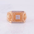 Anillo Cuadrados Herradura Caballo 11.75g / T11 1/4 Oro Rosa 18K