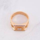 Anillo Cuadrados Herradura Caballo 11.75g / T11 1/4 Oro Rosa 18K