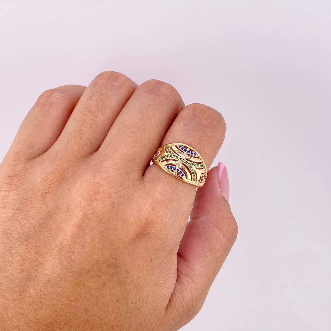 Anillo Filigrana 3.85g / T6 3/4 Oro Amarillo 18K