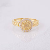 Anillo Circulo Corona 1.7g / T4 3/4 Oro Amarillo 18K