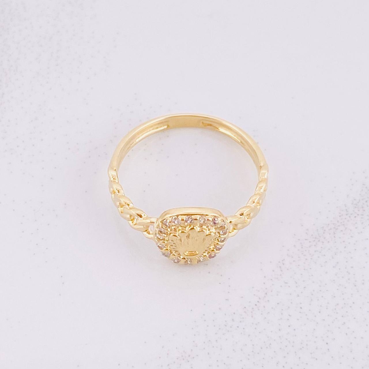 Anillo Circulo Corona 1.7g / T4 3/4 Oro Amarillo 18K