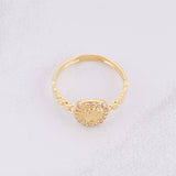 Anillo Circulo Corona 1.7g / T4 3/4 Oro Amarillo 18K