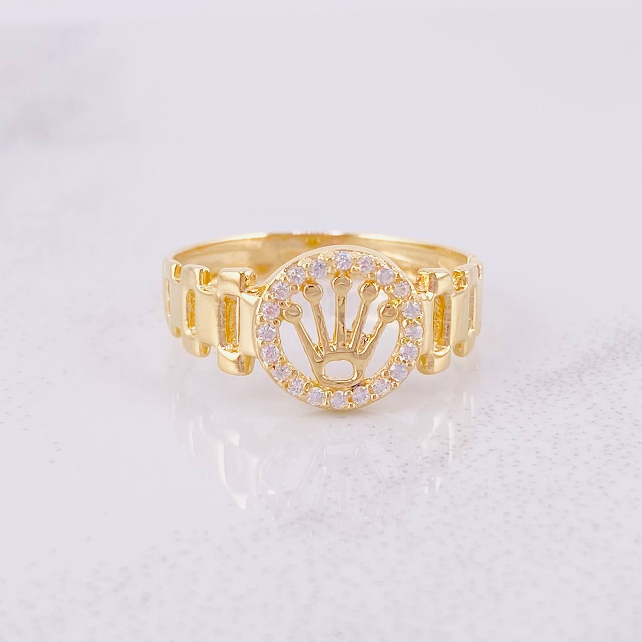 Anillo Correa Corona 2.2g / T7 1/4 Oro Amarillo 18K