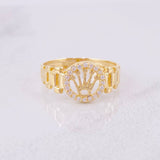 Anillo Correa Corona 2.2g / T7 1/4 Oro Amarillo 18K