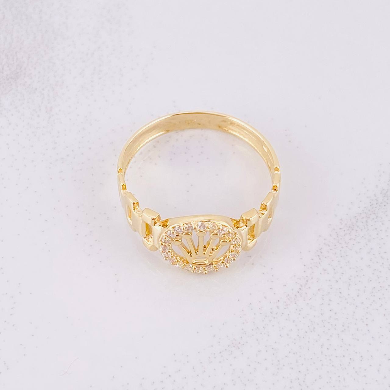 Anillo Correa Corona 2.2g / T7 1/4 Oro Amarillo 18K