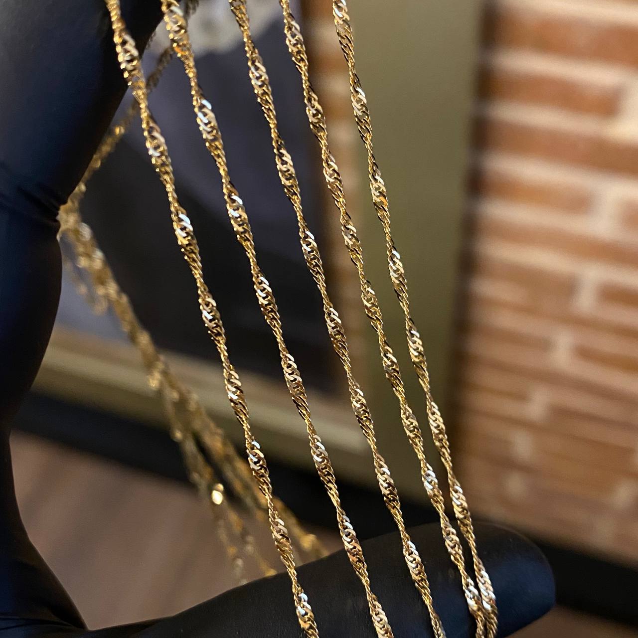 Cadena Singapur 2.6gr / 60cm / 1.5mm Oro Amarillo +3