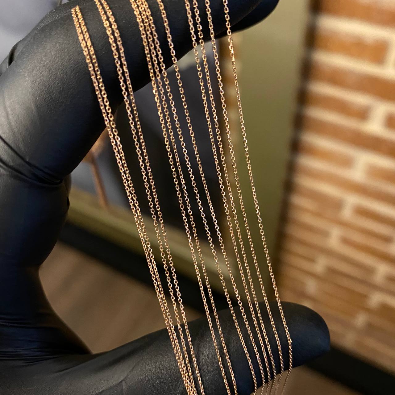 Cadena Aro Seguido 0.85gr / 45cm / 0.8mm Oro Rosa +3