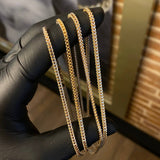 Cadena Franco 8.4gr / 60cm / 2mm Dos Oros Rosa Blanco +4*