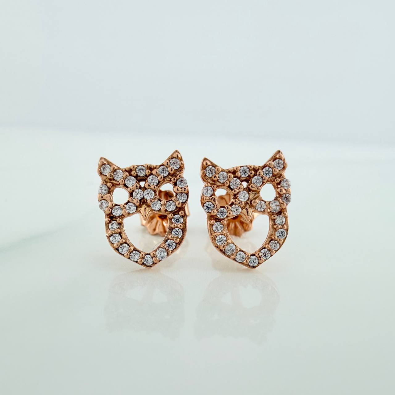 Topos Silueta Buho 1.75gr / 9.95mm Oro Rosa 18K %