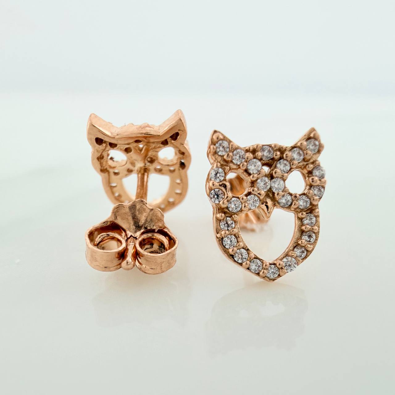 Topos Silueta Buho 1.75gr / 9.95mm Oro Rosa 18K %