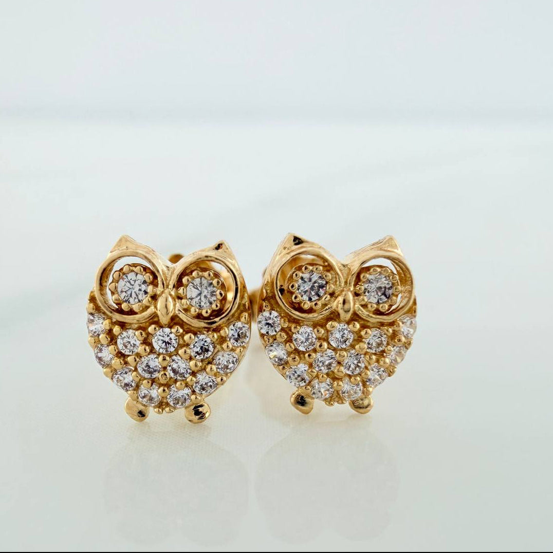Topos Buho 1.4gr / 7.6mm Oro Amarillo 18K %