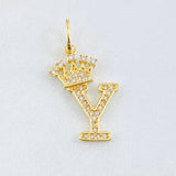 Dije Corona Letra Y 1.45gr / 2.6cm / Oro Amarillo 18K