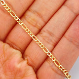 Pulso Figaro 0.7gr / 18.8cm / 2mm Oro Amarillo +1 18K &