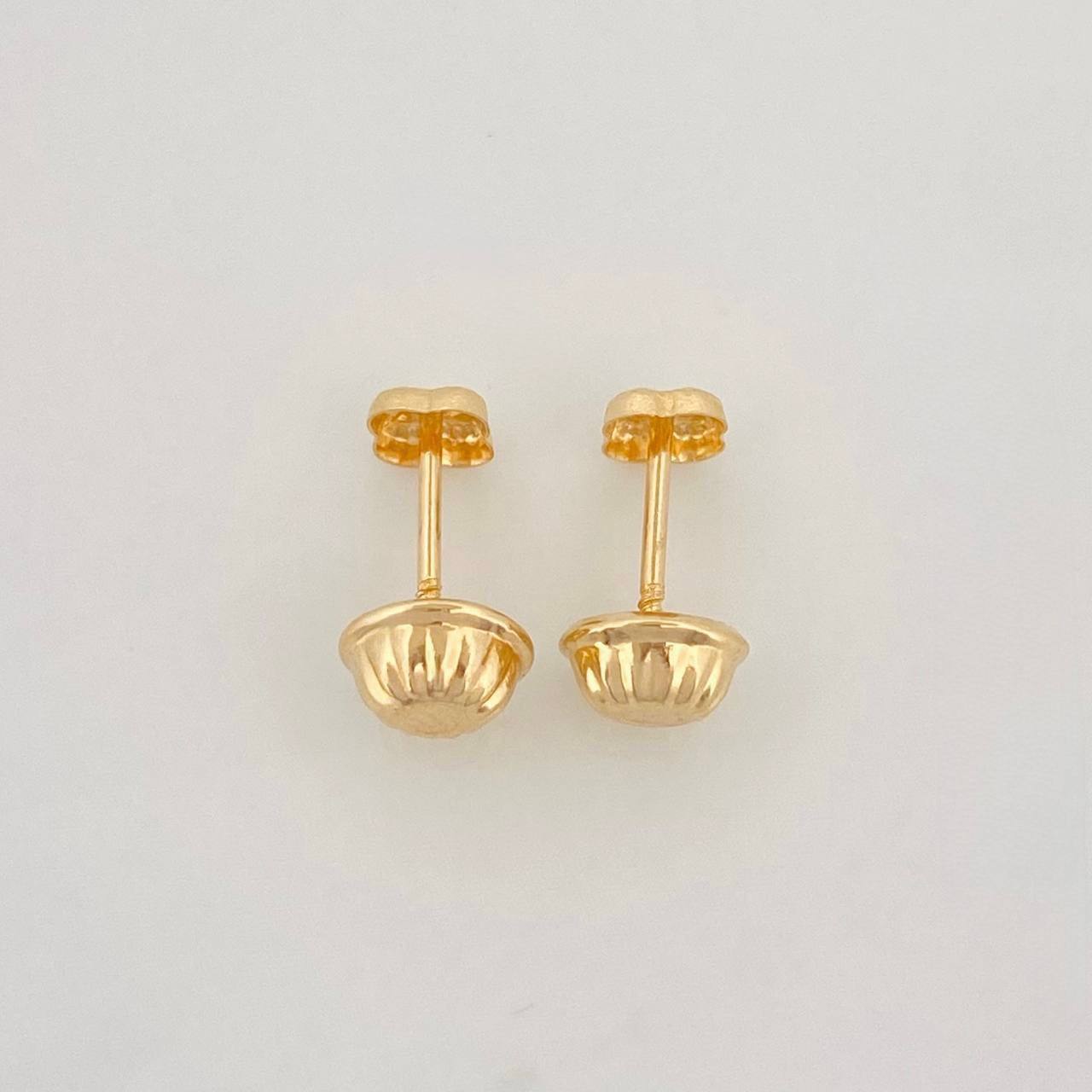 Topos Trebol Diamantado 0.4g / 3.4mm Oro Amarillo 18K