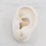 Topos Trebol Diamantado 0.4g / 3.4mm Oro Amarillo 18K