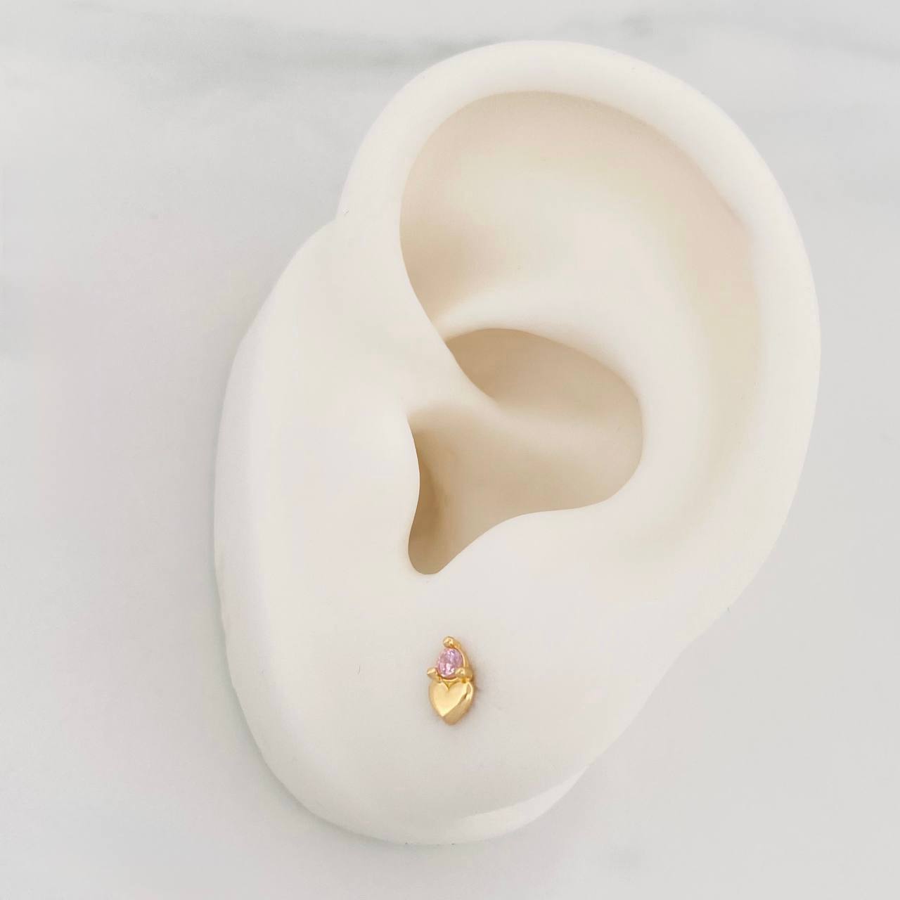 Topos Corazon 0.6g / 3.4mm Oro Amarillo 18K