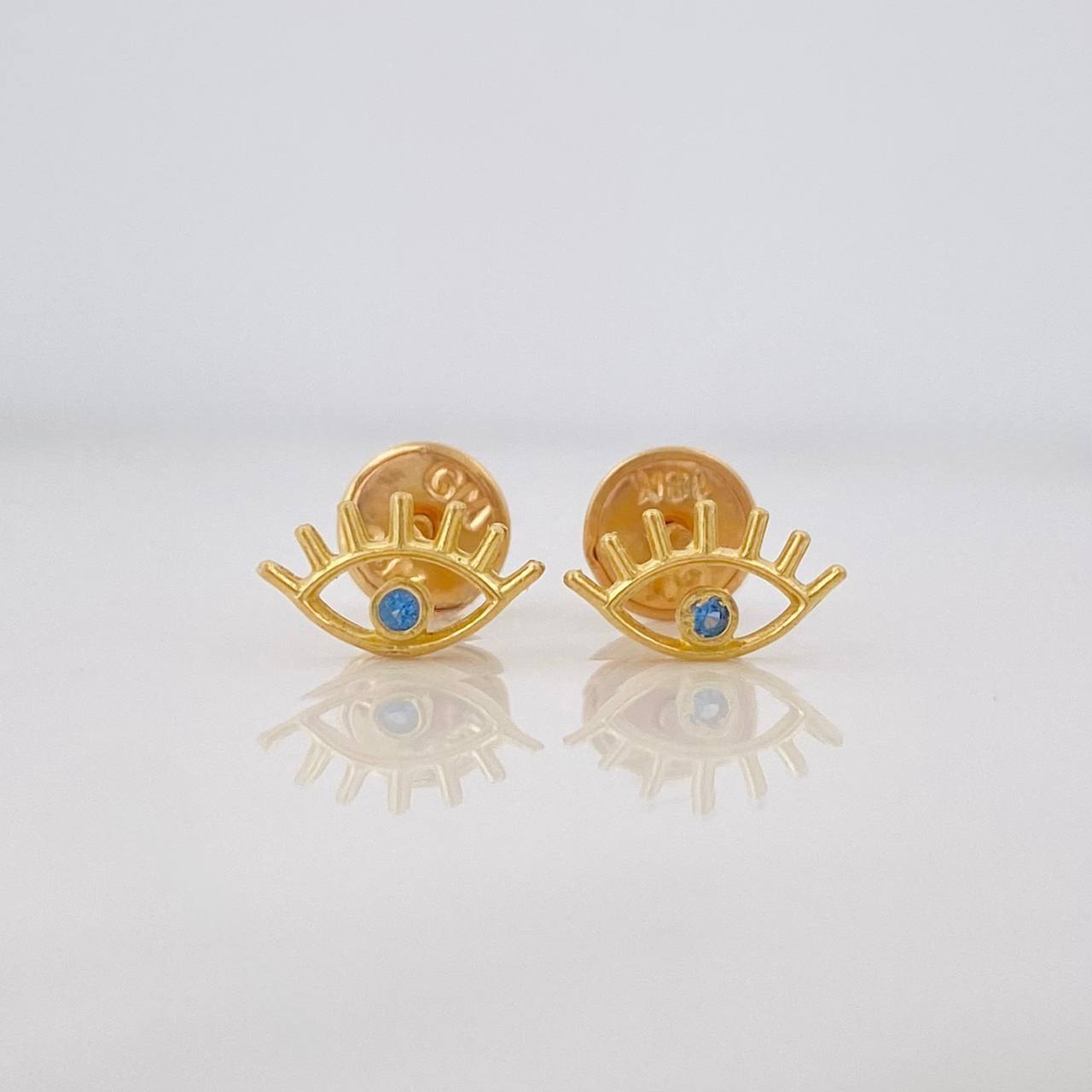 Topos Silueta Ojo 0.65g / 8.38mm Oro Amarillo 18K