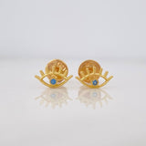 Topos Silueta Ojo 0.65g / 8.38mm Oro Amarillo 18K