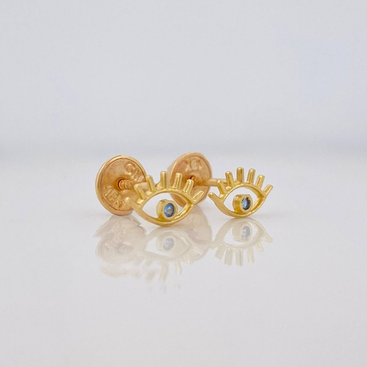 Topos Silueta Ojo 0.65g / 8.38mm Oro Amarillo 18K
