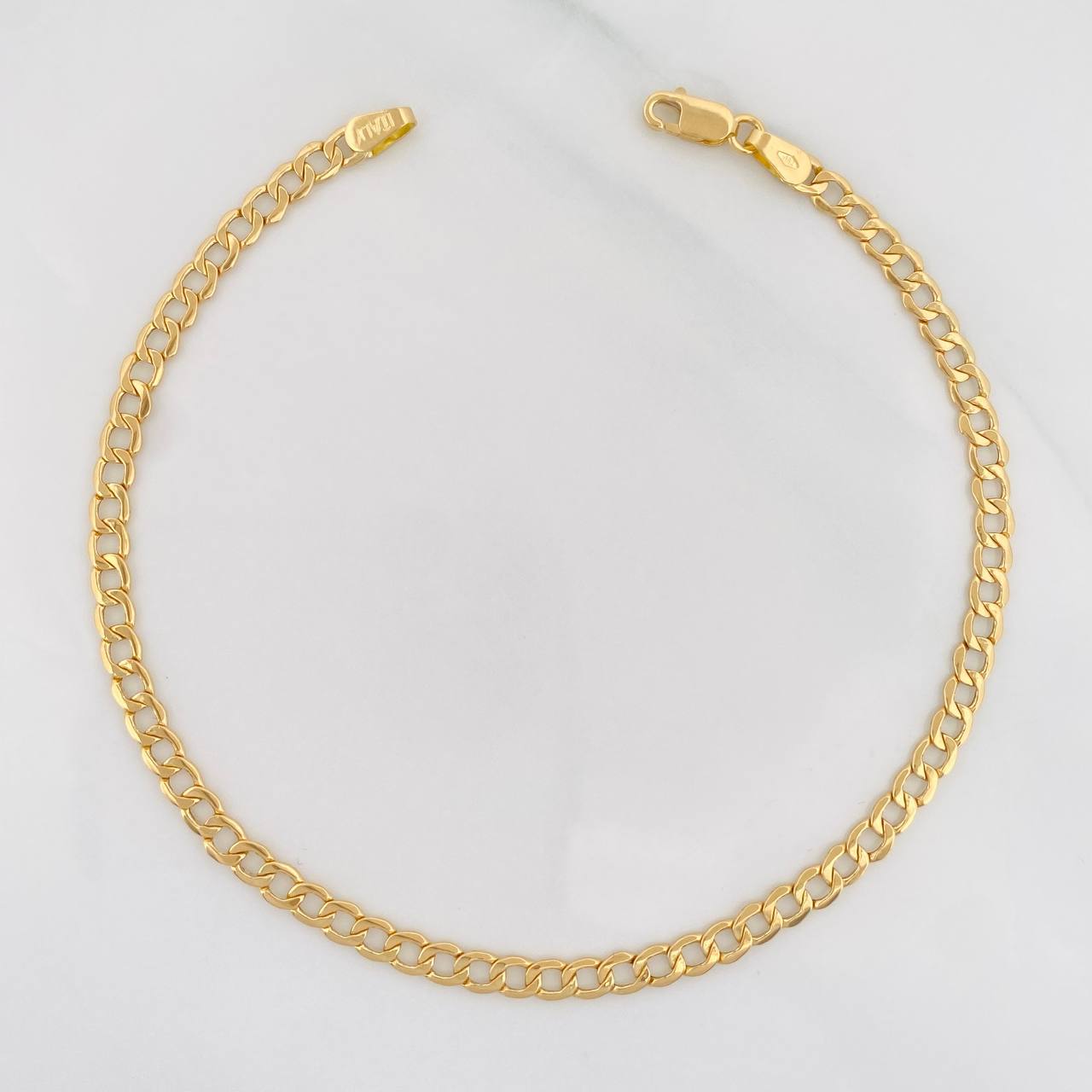 Pulso Cubano 2.35g / 21cm / 3.4mm Oro Amarillo 18K