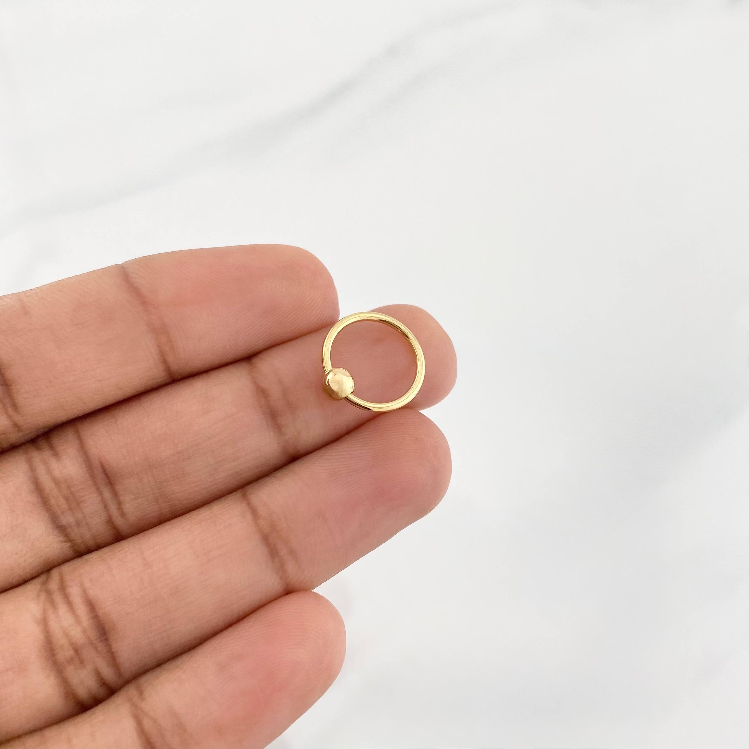 Piercing Aro 0.75g / 1.5cm Oro Amarillo 18K