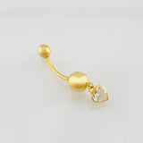 Piercing Curvo Corazon 0.75g / 2.5cm Oro Amarillo 18K