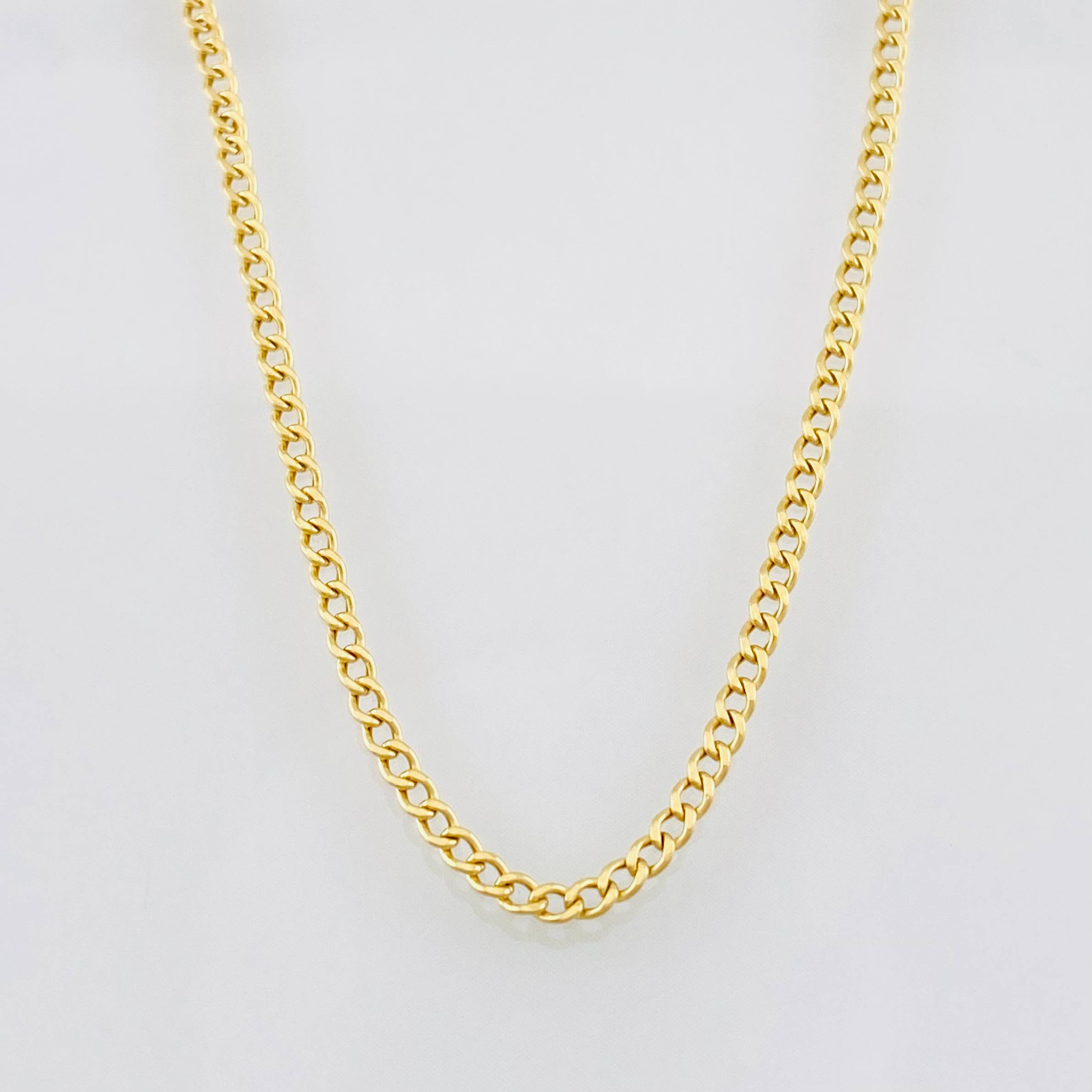 Cadena Cubana 1.1g / 40cm / 1.6mm Oro Amarillo 18K