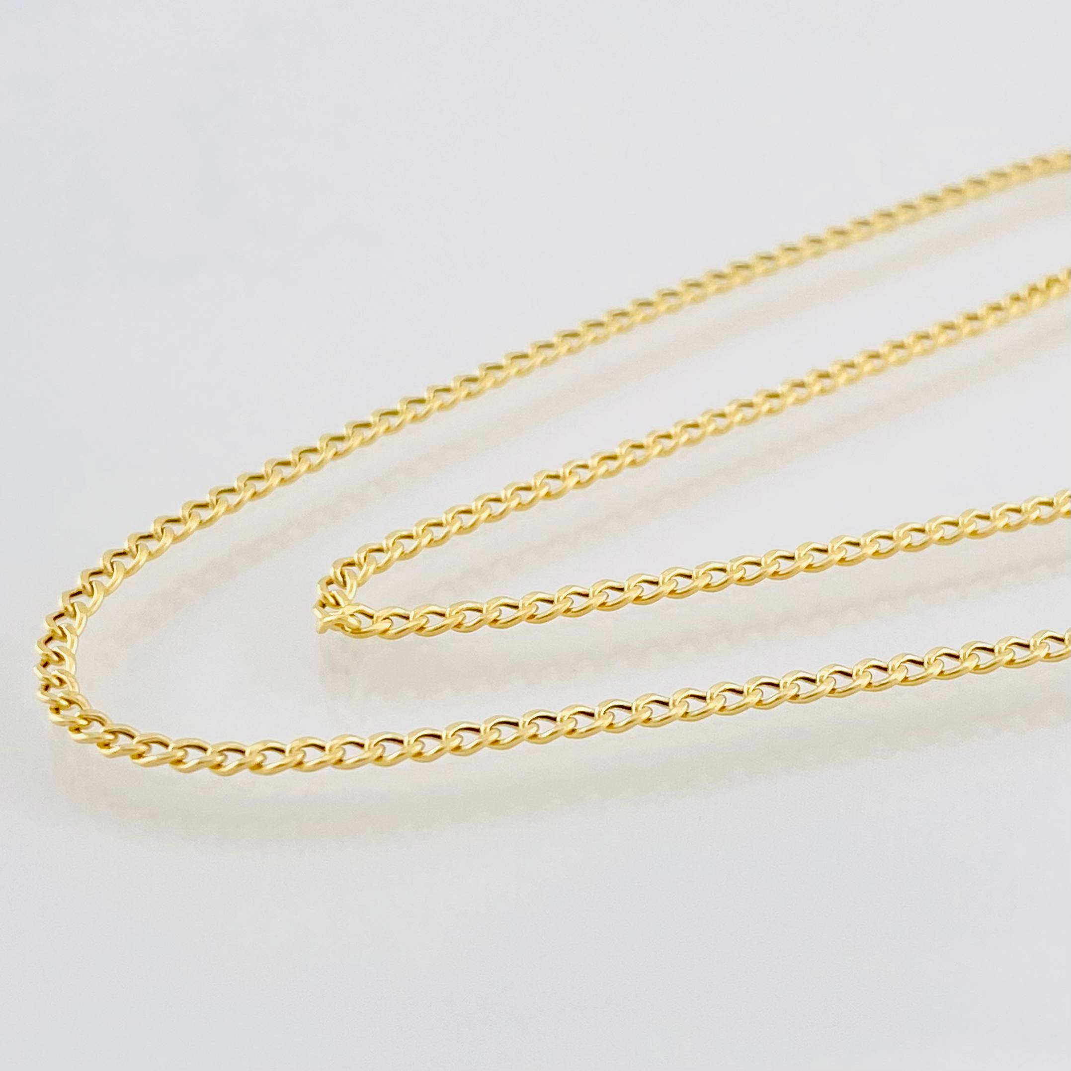 Cadena Cubana 1.1g / 40cm / 1.6mm Oro Amarillo 18K
