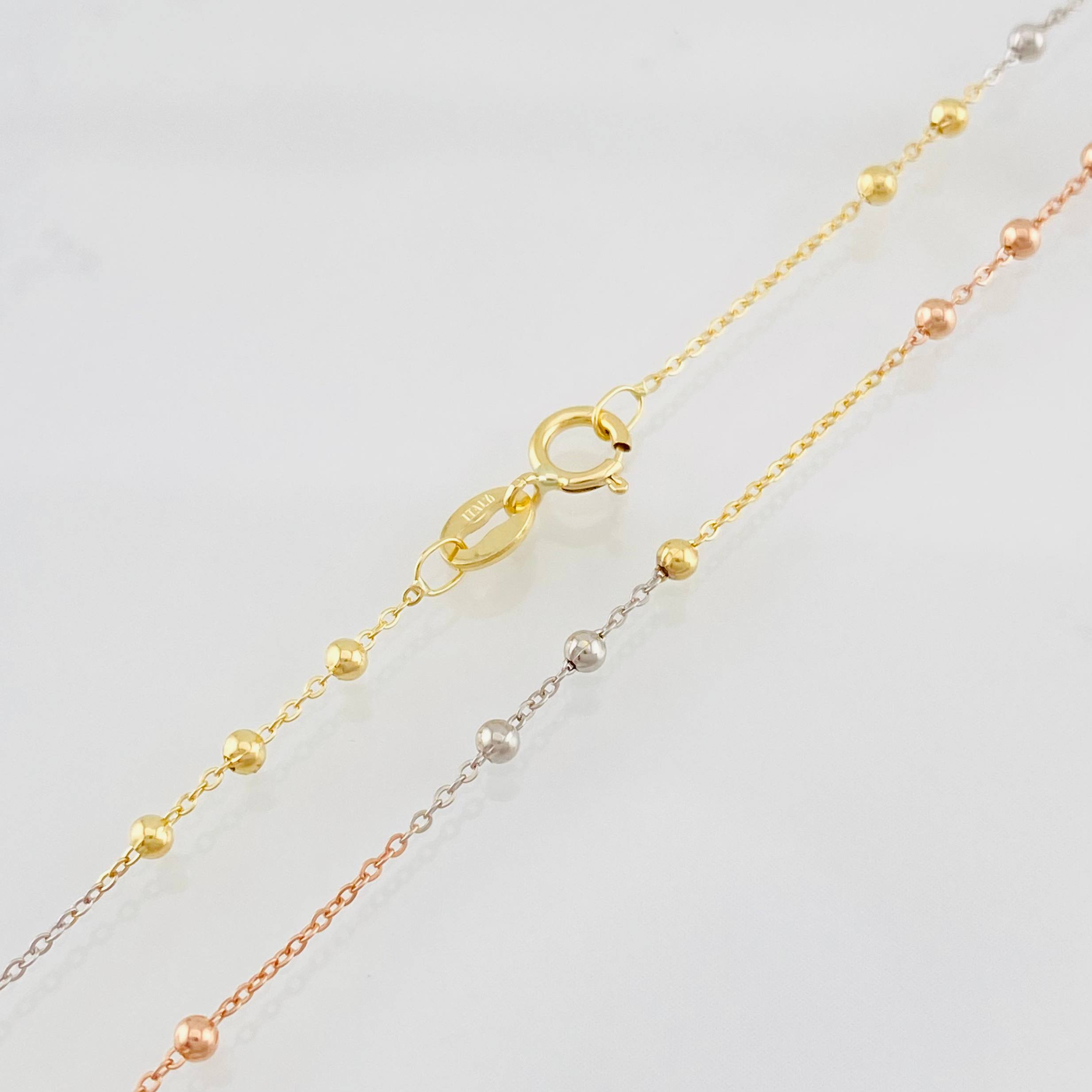 Cadena Aro Seguido 1.9g / 50cm / 0.8mm Tres Oros 18K