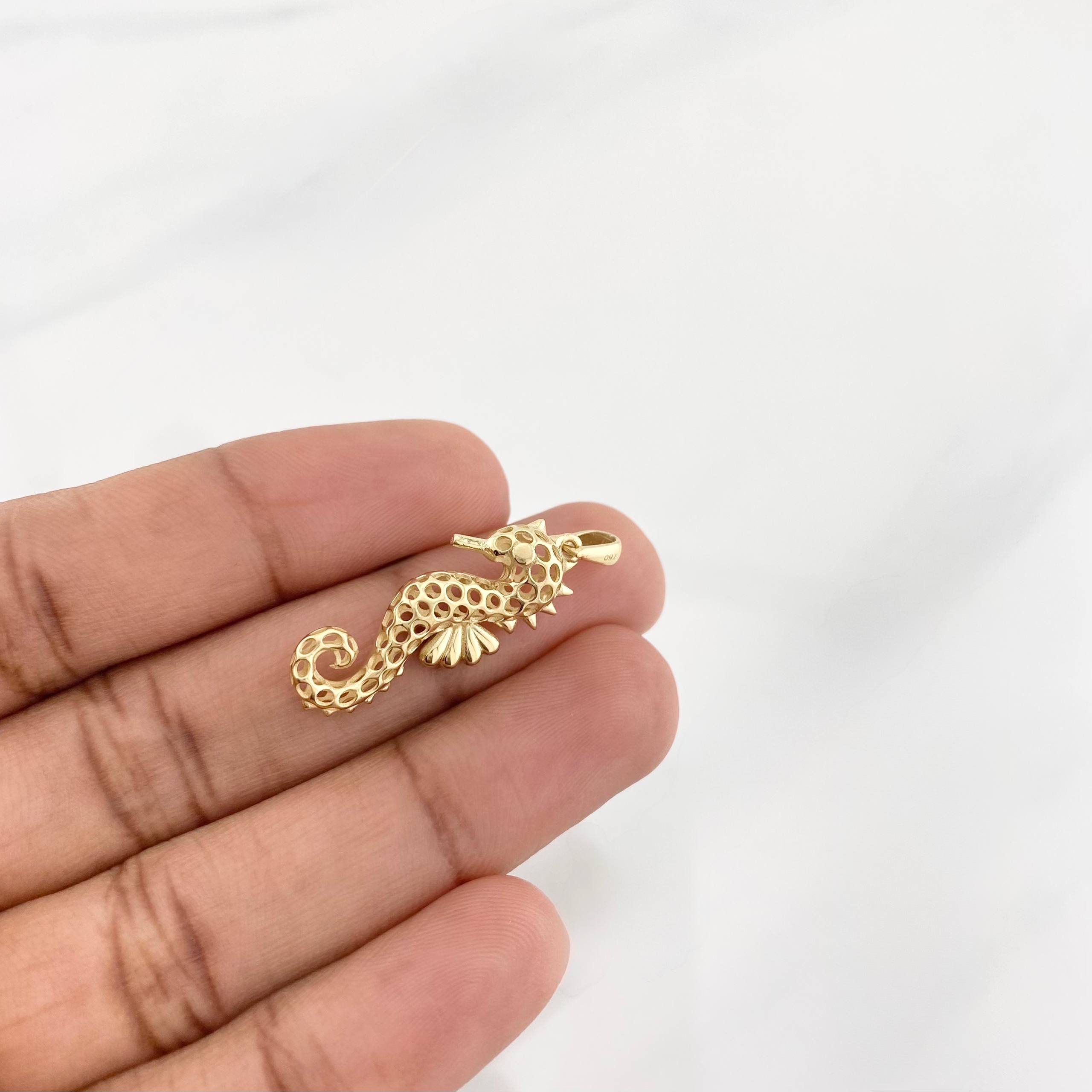 Dije Caballito de Mar 2.1g / 3cm Oro Amarillo 18K