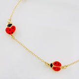 Pulso Aro Seguido Mariquitas 1.8g / 16cm / 1mm Oro Amarillo 18K