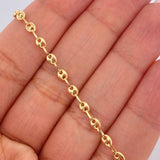 Tobillera GC 2.75gr / 25.8cm / 3mm Oro Amarillo 18K +