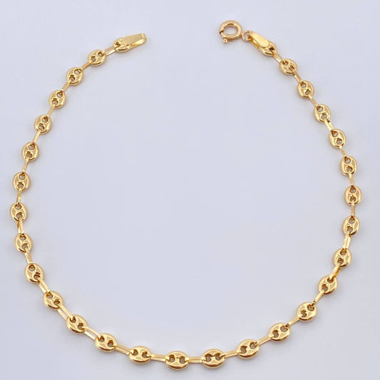 Tobillera GC 2.6gr / 25.5cm / 3.3mm Oro Amarillo 18K %