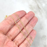 Cadena Escalera 1.6gr / 50cm / 1.2mm Oro Amarillo +3