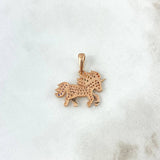 Dije Unicornio 3.5gr / 2.5cm / Circones Blancos Colores Oro Rosa