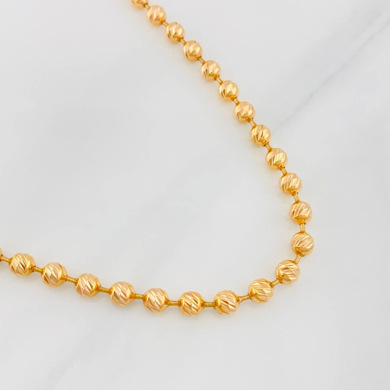 Cadena Militar Diamantada 43.5g / 75cm / 5mm Oro Rosa 18K