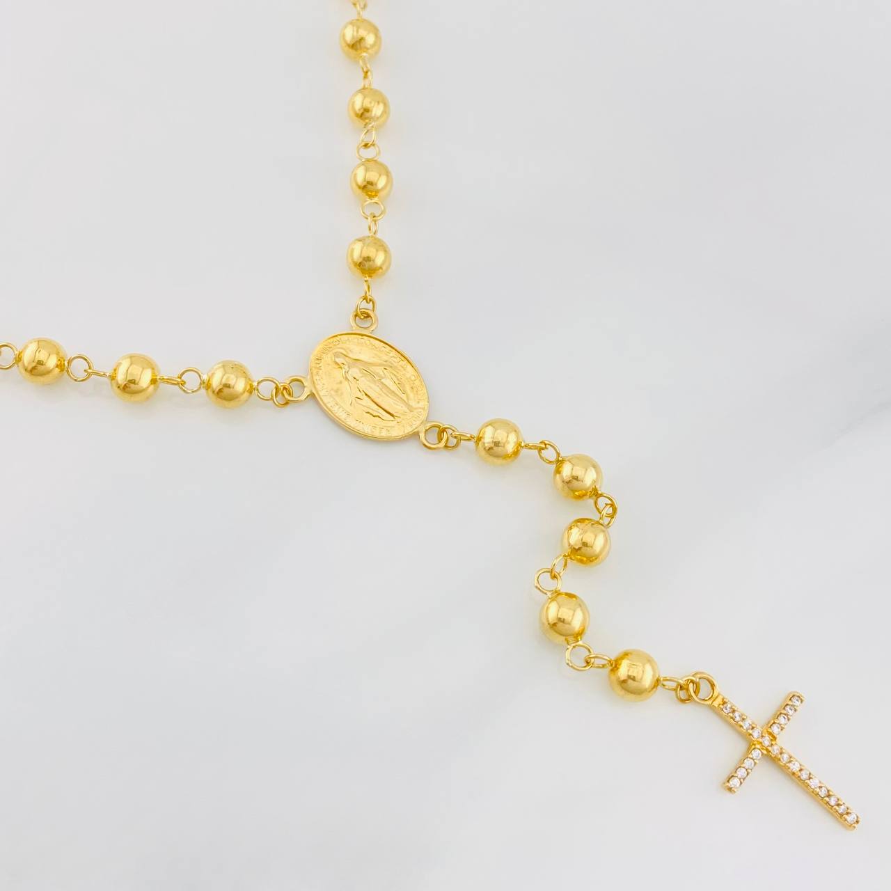 Rosario Virgen Milagrosa 16.3g / 65cm / 5mm Oro Amarillo 18K