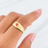 Anillo Circulo 1.55g / T7 1/2 Oro Amarillo 18K