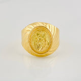 Anillo Sello Jesucristo 3.8g / T7 3/4 Oro Amarillo 18K