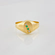 Anillo Sello Ovalado 1.6g / T7 3/4 Oro Amarillo 18K