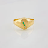 Anillo Sello Ovalado 1.6g / T7 3/4 Oro Amarillo 18K