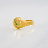 Anillo Sello Ovalado 1.6g / T7 3/4 Oro Amarillo 18K