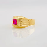 Anillo Sello Cuadrado 1.3g / T4 3/4 Oro Amarillo 18K
