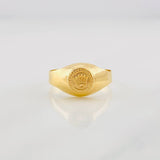 Anillo Sello Corona 1.6g / T6 Oro Amarillo 18K