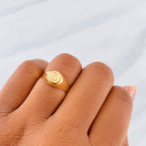 Anillo Sello Corona 1.6g / T6 Oro Amarillo 18K