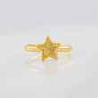 Anillo Estrella Diamantada 0.9g / T5 Oro Amarillo 18K